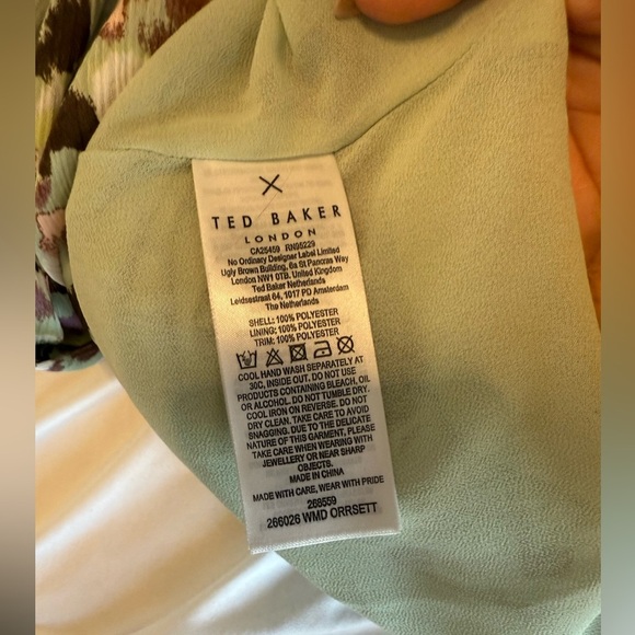 NWOT Ted Baker Floral Long Sleeve Dress - Picture 14 of 15